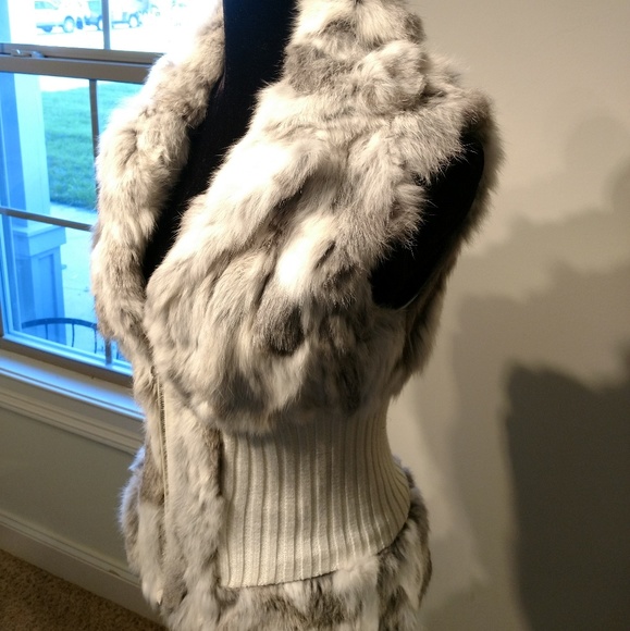 guess rabbit fur jacket